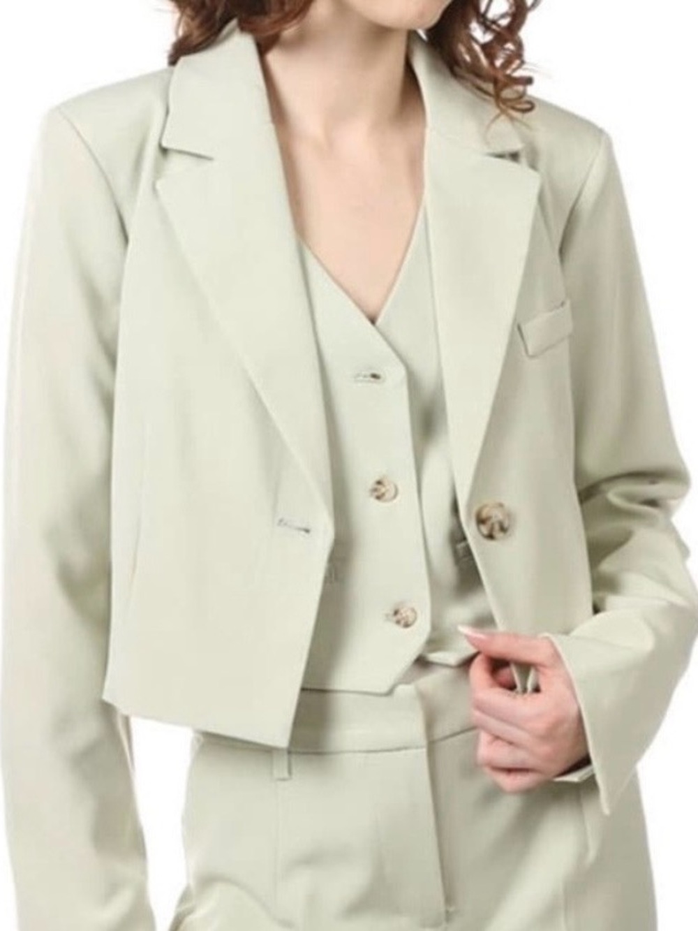Avec Les Filles Sage Green Blazer Size Large